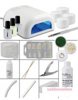 KIT UNHAS DE GEL + BROCA + APARELHO UV